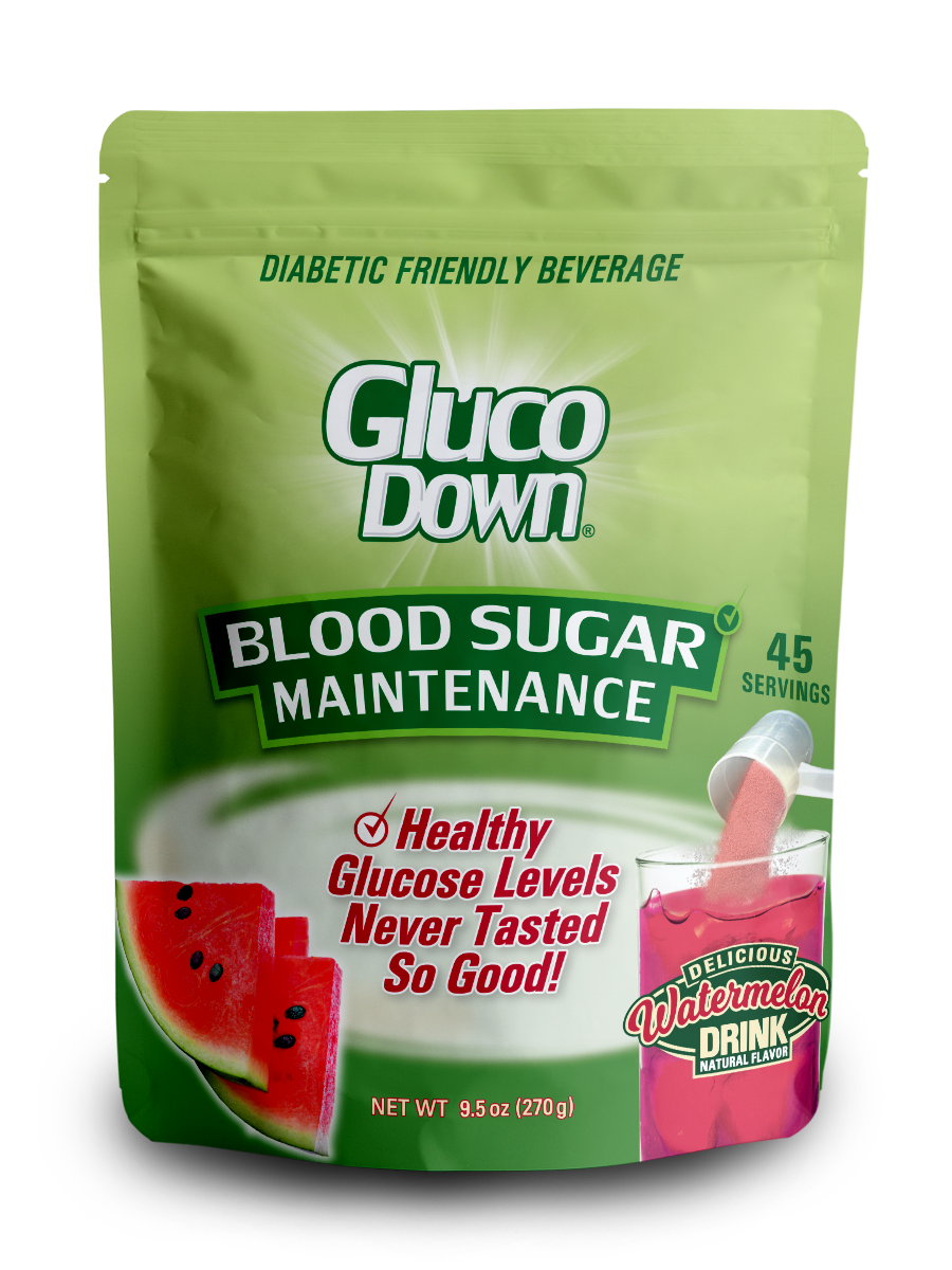 GLUCODOWN® Diabetic Friendly Beverage, Maintain Healthy Blood Sugar, Delicious Watermelon (45-Servings)